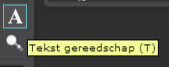 Tekstgereedschap selecteren