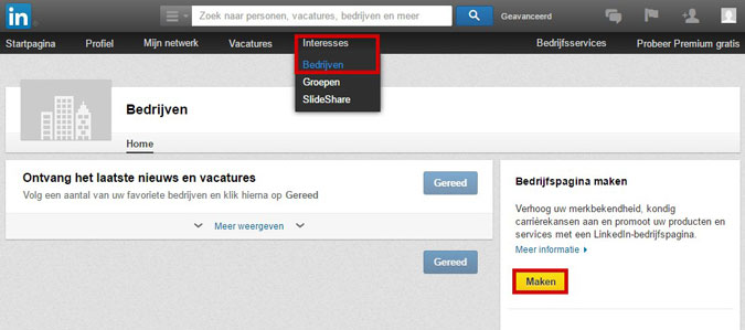 LinkedIn bedrijfspagina maken