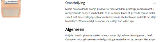 Perfecte productpagina omschrijving