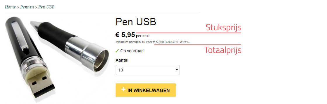 Bestellimiet in je wesbshop