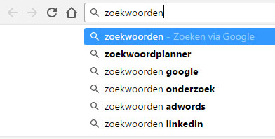 Gerelateerde zoekwoorden vinden