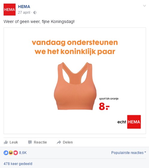 Hema Koningsdag-campagne